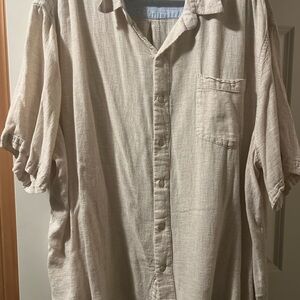 Chaps Men's Light Tan Casual Button-Down Shirt